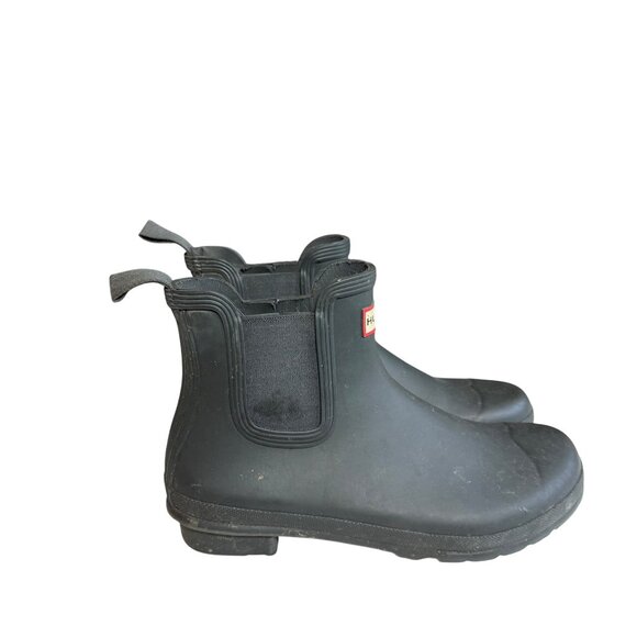Hunter Chelsea Low Boots Bootie Black Size us12? UK 9 - Picture 2 of 9